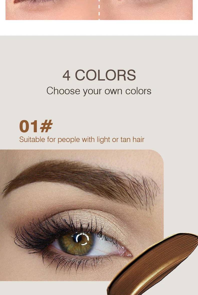 Description Picture 6 of item6 Color Eyebrow Enhancers Cream Women Natural Liquid Dyeing Eyebrow Set Brow Tattoo Pigments Lasting Waterproof Eyebrow Gel