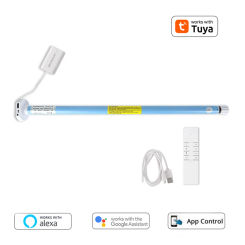 Smart Home Electric Motorized Zigbee Recharge Motor for 17 25 28mm Tube Roller Shade Blind Motor Work with Tuya Alexa Google