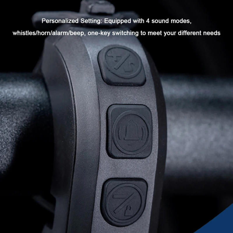 Description Picture 6 of itemBike Bell 80-130dB Loud AntiTheft Alarm Waterproof Bicycle Electric Horn with 3 Level Volumes for MTB Mountain Road Bike Bell