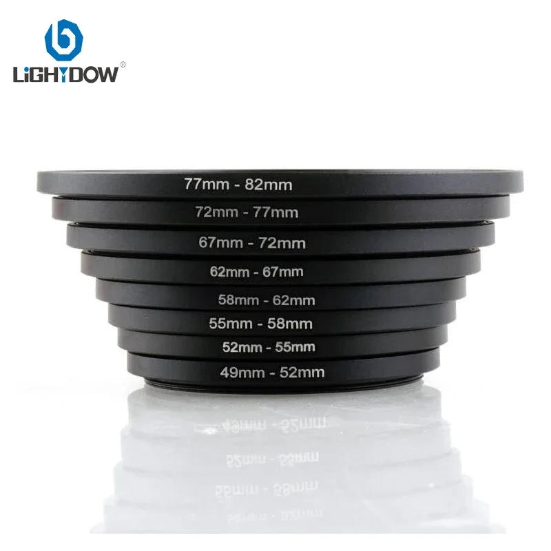 Description Picture 5 of itemLightdow Lens Filter Adapter Ring Step Up Metal Ring 49 mm 55 58 62 67 72 77 82 mm for UV ND CPL Camera Lens Hood etc
