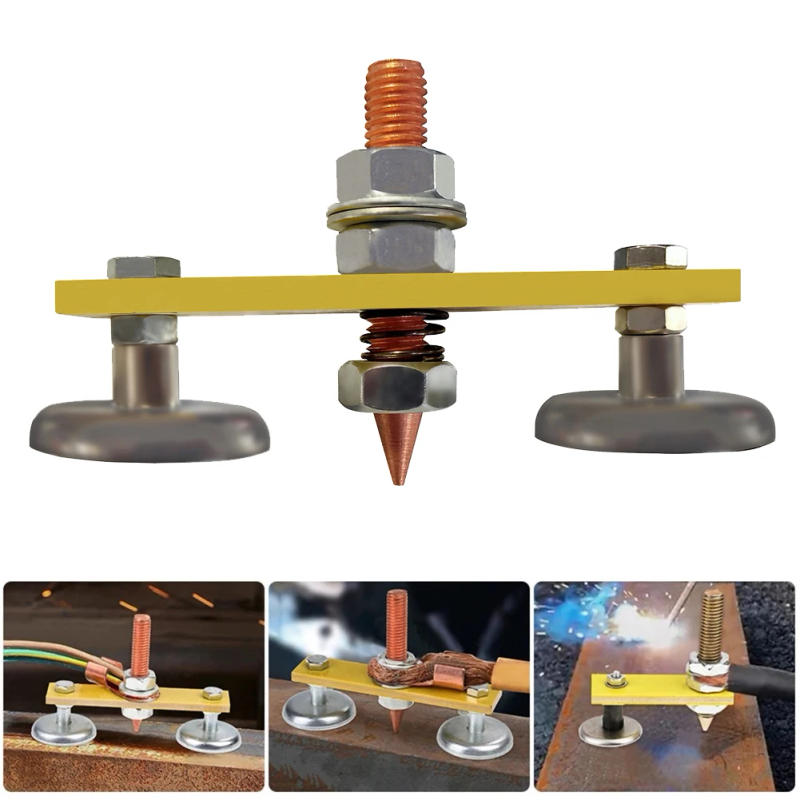 Description Picture 2 of itemWelding Lap Iron Fix Grounding Clip Magnetic Welding Bracket Double Welding Ground Clamp Welding Support Clamp Holder