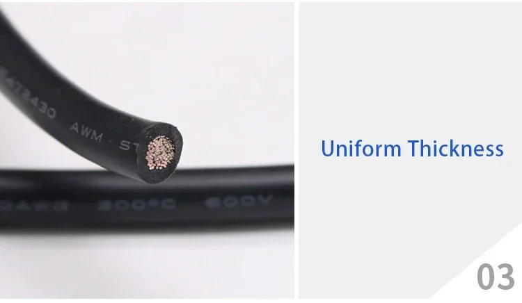 Description Picture 5 of item2/5/10M UL3135 Wire Silicone Insulation Tinned Copper 30 28 26 24 22 20 18 16 14 12 10AWG High Temperature Resistant Cable