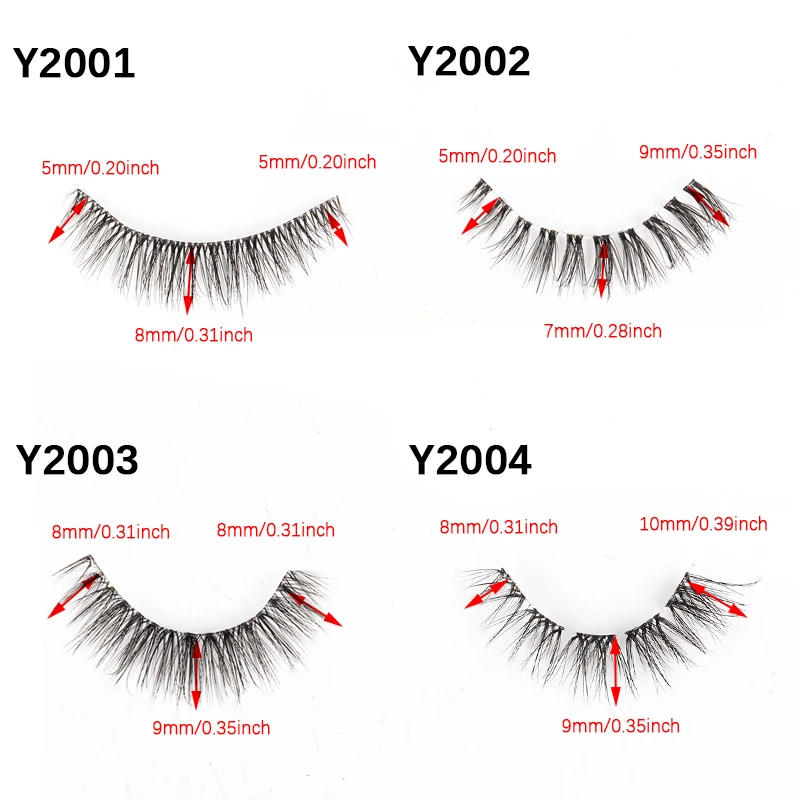 Description Picture 3 of item10 Pairs False eyelashes Natural Look soft Eyelash Extension 3D Mink Half Lashes Makeup faux Cils Cat Eye Eyelashes maquiagem