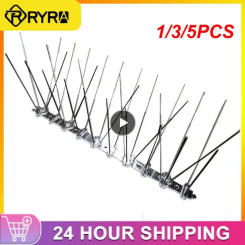 1/3/5PCS Stainless Steel Bird Repellent Spikes Anti Pigeon Nail Bird Deterrent Tool Pest Control Pigeons Owl Small Birds Fence