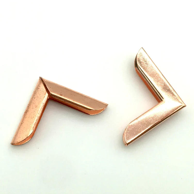 Description Picture 5 of item30PCS/Lot 26x26x5mm Rose Gold Metal Book Corners For Photo Albums Menus Folders DIY Scrapbooking Decor Corner Protectors QTG092
