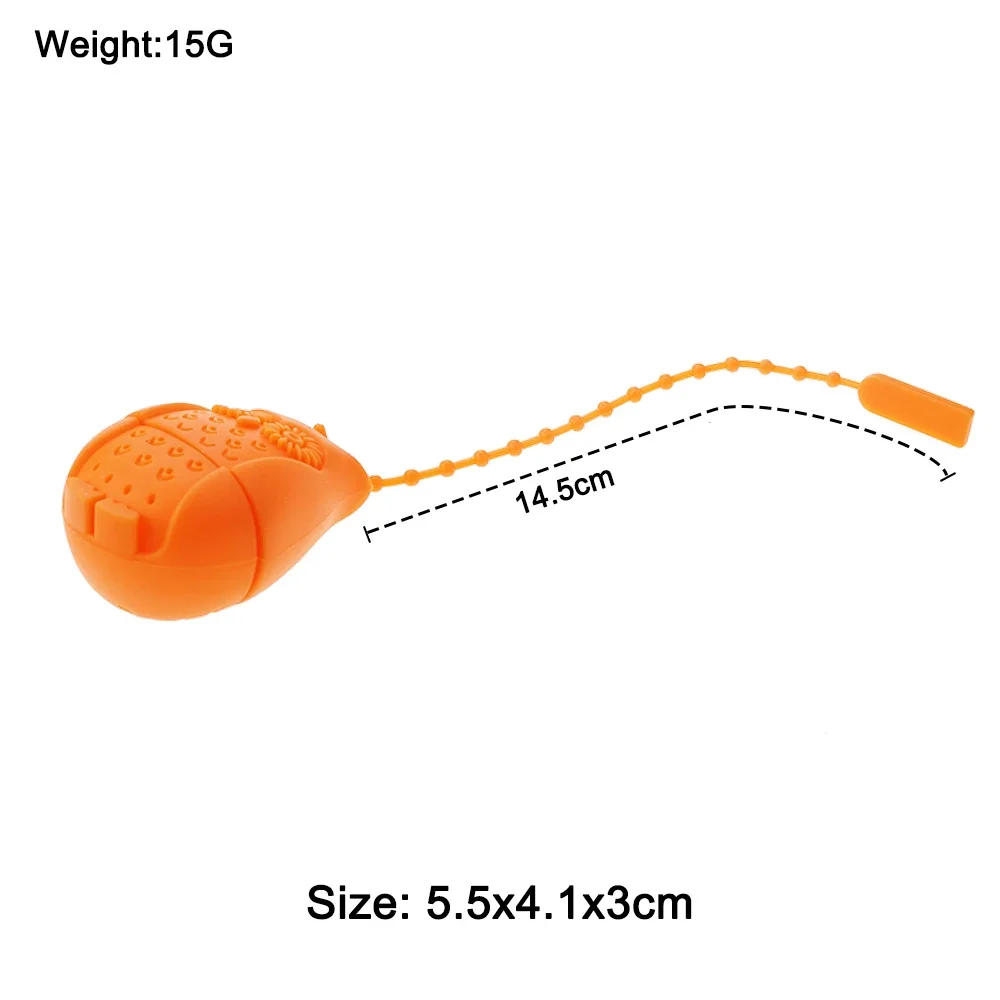 Description Picture 3 of item1Pc 15g Creative Cute Owl Strainer Tea Bags Food Grade Silicone Loose-Leaf  Infuser Filter Diffuser Fun Cartoon Accessories