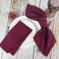 Set of 12 Cotton Cloth Napkins 30x45cm Dusty Blue Fabric Serviette Kitchen Tea Table Towel for Home Wedding Decoration Christmas