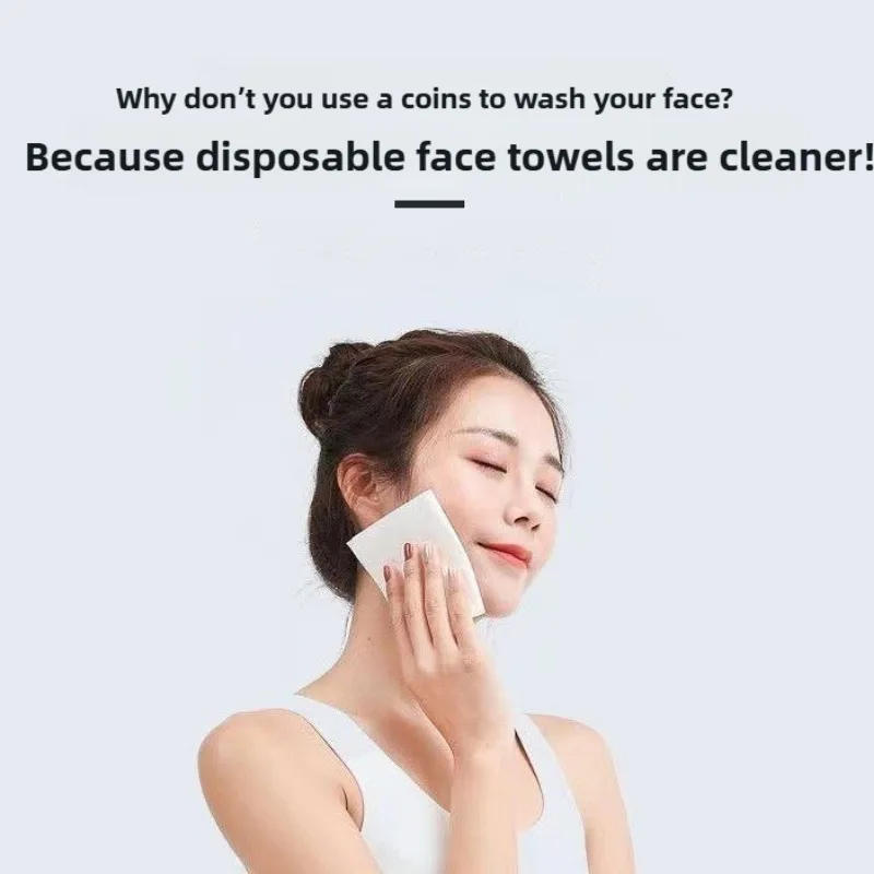 Description Picture 5 of itemReusable thickened face towel One pack of 50/100 pieces per pack Travel cleanser wet dry makeup remover cotton soft fabric tool