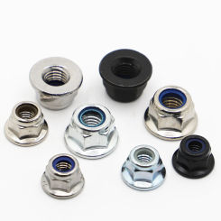 Carbon Steel 316/304 A2 Stainless Steel Hex Flange Nylon Insert Lock Nut Self-locking Nylock Locknut M3 M4 M5 M6 M8 M10 M12