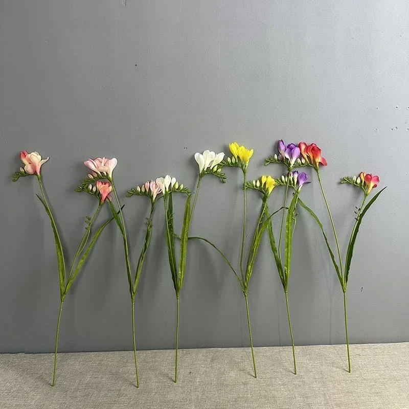 Description Picture 2 of item4pcs/lot Simulation Freesia Branches Silk Fake Flowers Festival Party Decoration Pink Fragrant Snow Orchid Artificial Flower