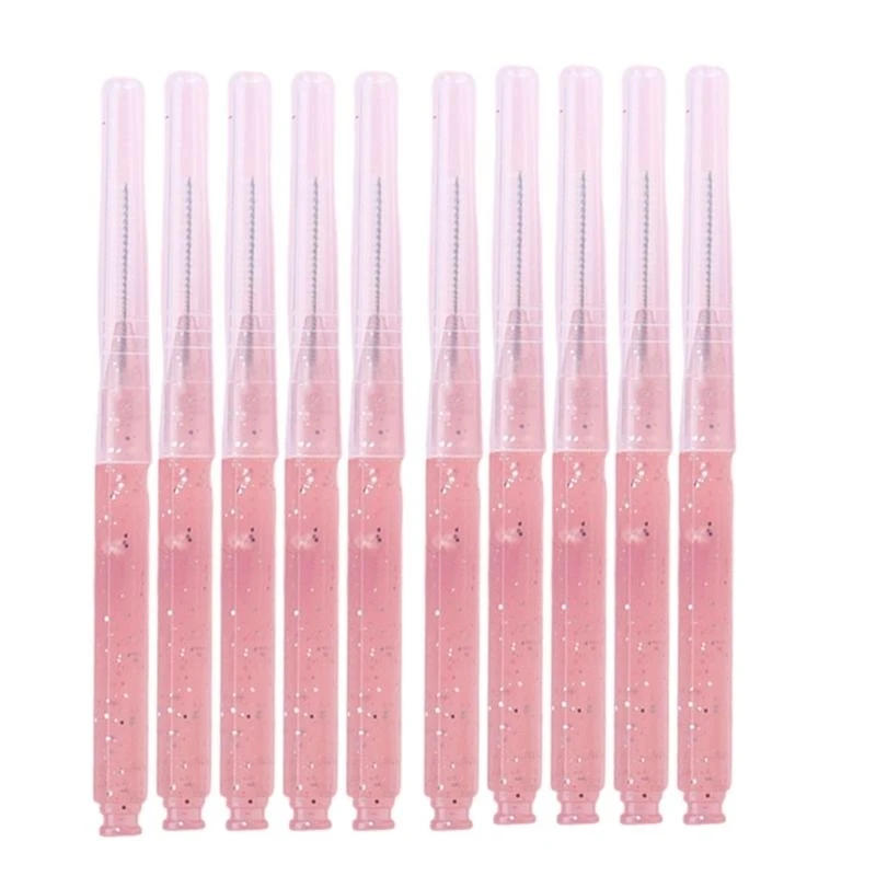 Description Picture 2 of itemQ81B 10PCS Eyebrow Brushes With Protective Caps Travel Makeup Accessories for Women