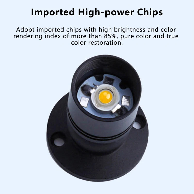 Description Picture 4 of itemLed USB Spotlight 3W DC5V Jewelry Cabinet Showcase Counter Lamp Surface Mounted Ceiling Mini Spot Light USB plug Black/Silver