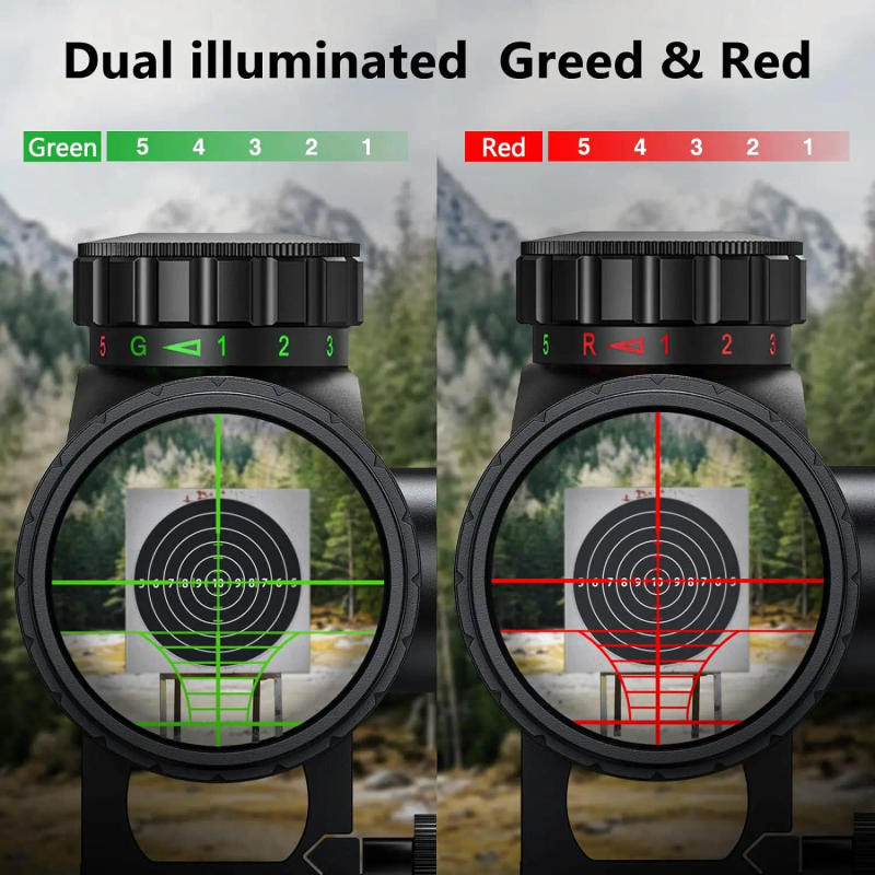 Description Picture 5 of item6-24x50 AOE Hunting Riflescope Optical Scope Red Green Illuminated 11/20mm Rail for Air Rifle Optics Hunting Airsoft Rifle Scope