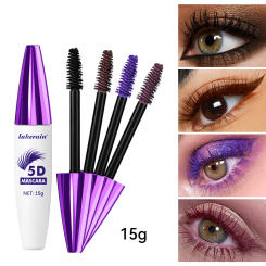 5D Mascara Waterproof Thickening Lengthening Curling Liquid Fiber Mascara Long-Lasting Curling Eyelash Extension Cosmetics