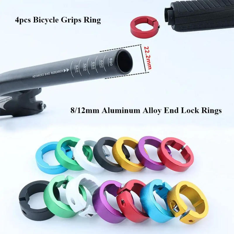 Description Picture 4 of item8/12mm Bicycle Grips Ring Aluminum Alloy End Lock Rings MTB Mountain Road Bike Handlebar Bicycle Parts cycling Accessories