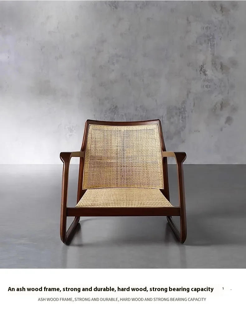 Description Picture 4 of itemDecorative Armchair Portable Ratten Wicker Chair Living Room Chairs Advanced Salons Furniture Prefabricated Make Up Black