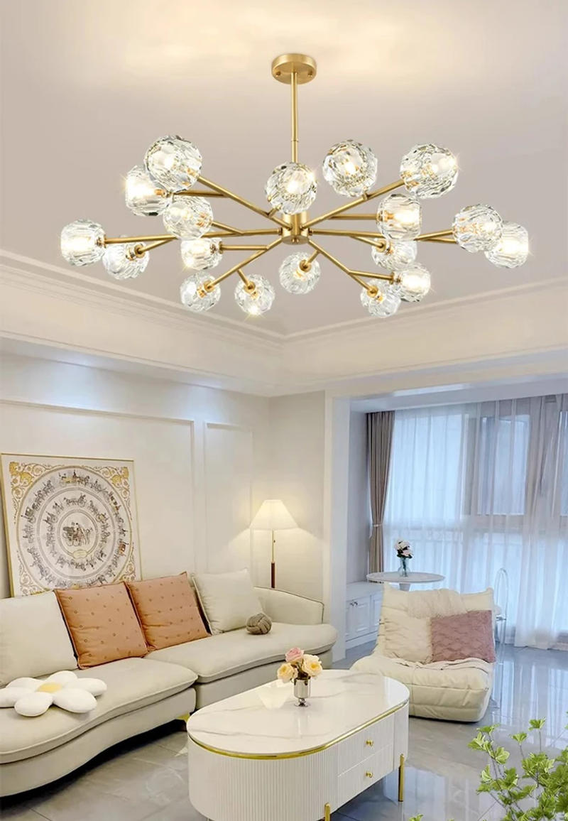 Description Picture 3 of itemhome decorationPendant lights, luxury crystal living room chandelier, bedroom Pendant lamp, ceiling light, indoor lighting