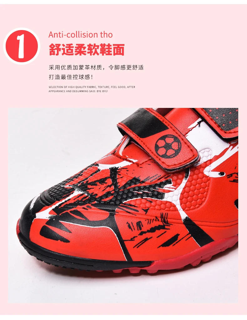 Description Picture 4 of itemKids Football Boots Child Soccer Shoe Anti Skid Boys Turf Cleats Hard Court Youth Training Trainers Children Futsal Sneakers