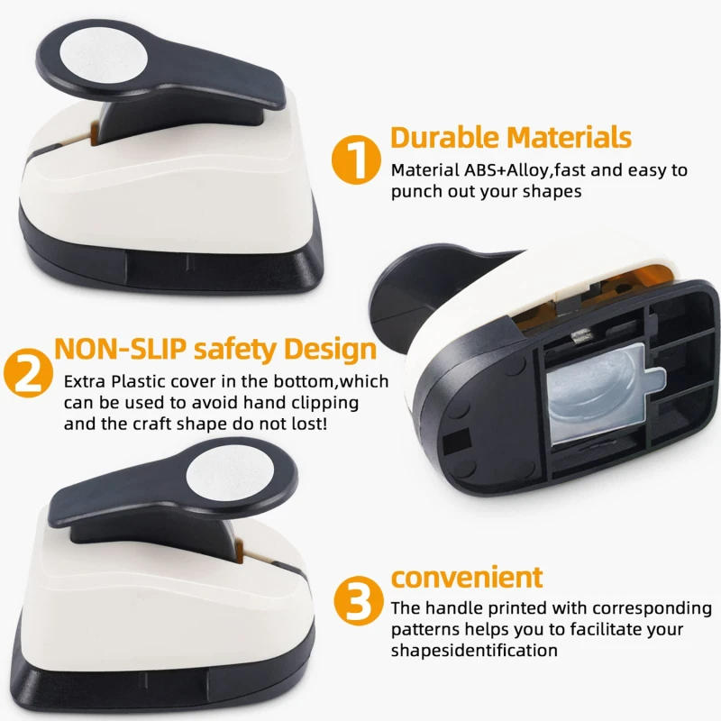 Description Picture 6 of item9/16/25mm Hole Punch Scrapbook Paper Puncher Paper Cutter Heart Punch Scrapbooking Punches Embossing Cutter Puncher