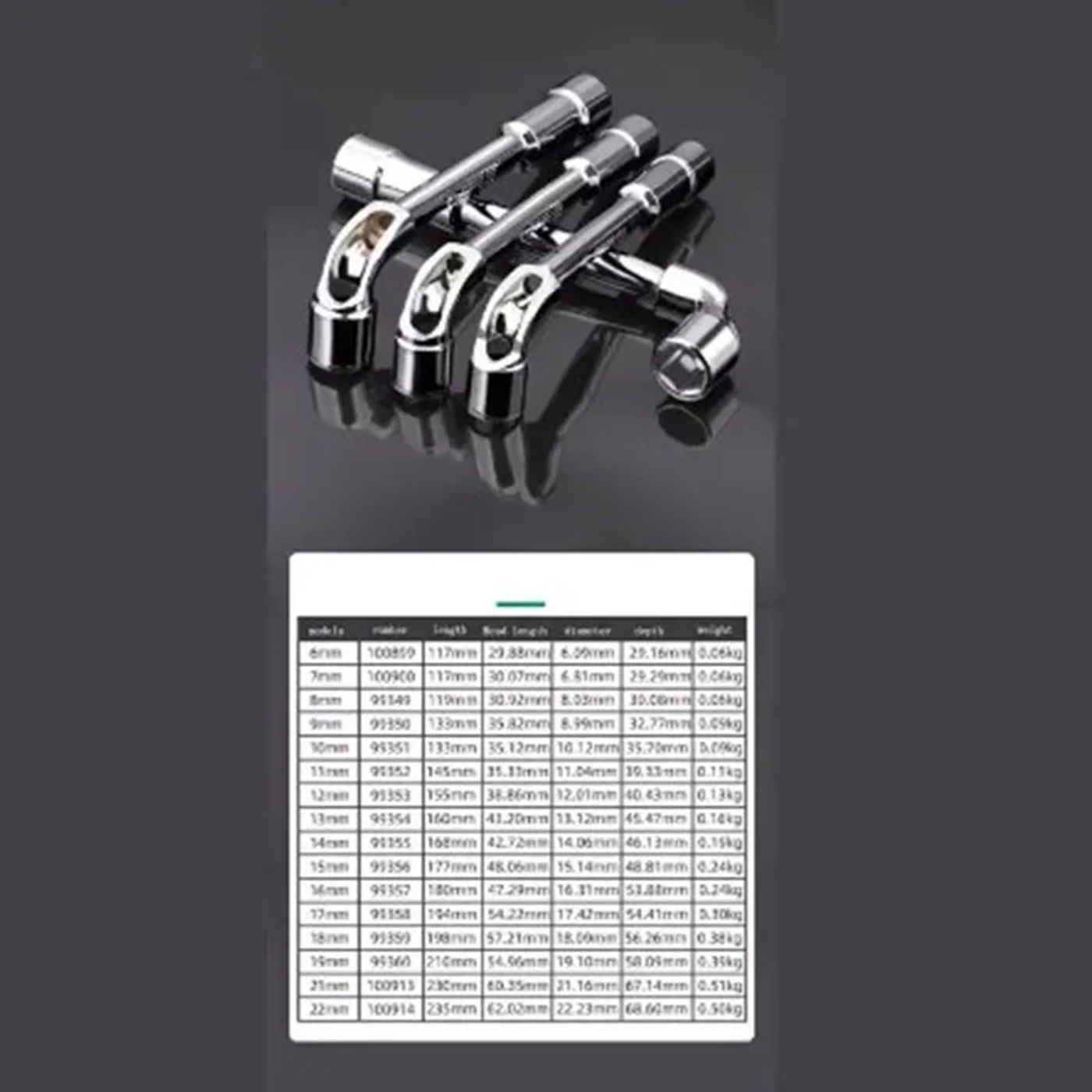 Description Picture 6 of itemHardware Tools - Mirror Perforated Wrench - L-shaped Elbow Socket Wrench -7-shaped Milling Mouth Manual Pipe Wrench