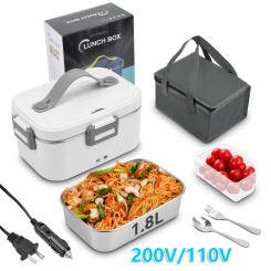New Electric Lunch Box 80W Portable  Food Heater Bowl 1.8L for Car Truck Homes Offices Dining Box Microwave Oven EU US Plug