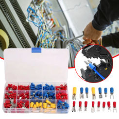 280Pcs Insulated Cable Connector Electrical Wire Crimp Butt Ring Fork Set Assorted Female Male Crimp Spade Terminals