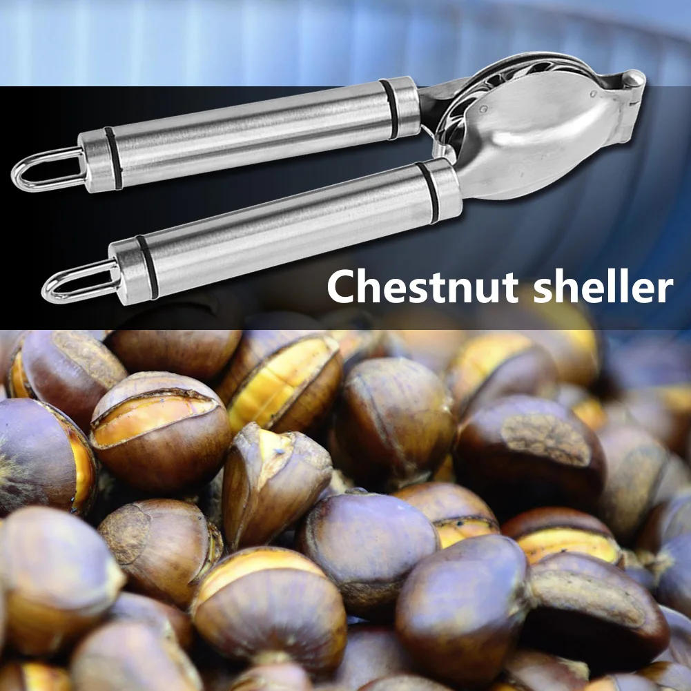 Description Picture 4 of itemStainless Steel 2 in 1 Quick Chestnut Clip Walnut Pliers Metal Nut Cracker Sheller Nut Opener Kitchen Tools Cutter Gadgets