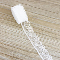 (10 Yards/roll) 20mm White And Black Lace Fabric Webbing Decoration Gift Packing Material Handmade DIY Laces