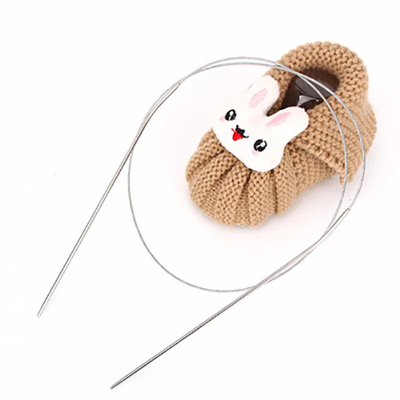 Description Picture 3 of item1pcs Metal Circular Knitting Needles Set Stainless Steel Yarn Crochet Needle for Babies Sleeves Socks Weaving Tool Accessories