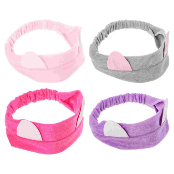 4Pcs Cat Ears Hairbands Lovely Hair Bands Makeup Funny Party Headdress