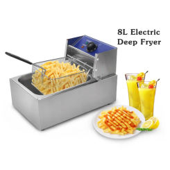 Electric Deep Fryers Single Tanks for Fast Food Restaurant Fried Chicken Stands Chips French  Pork Chops Commercial