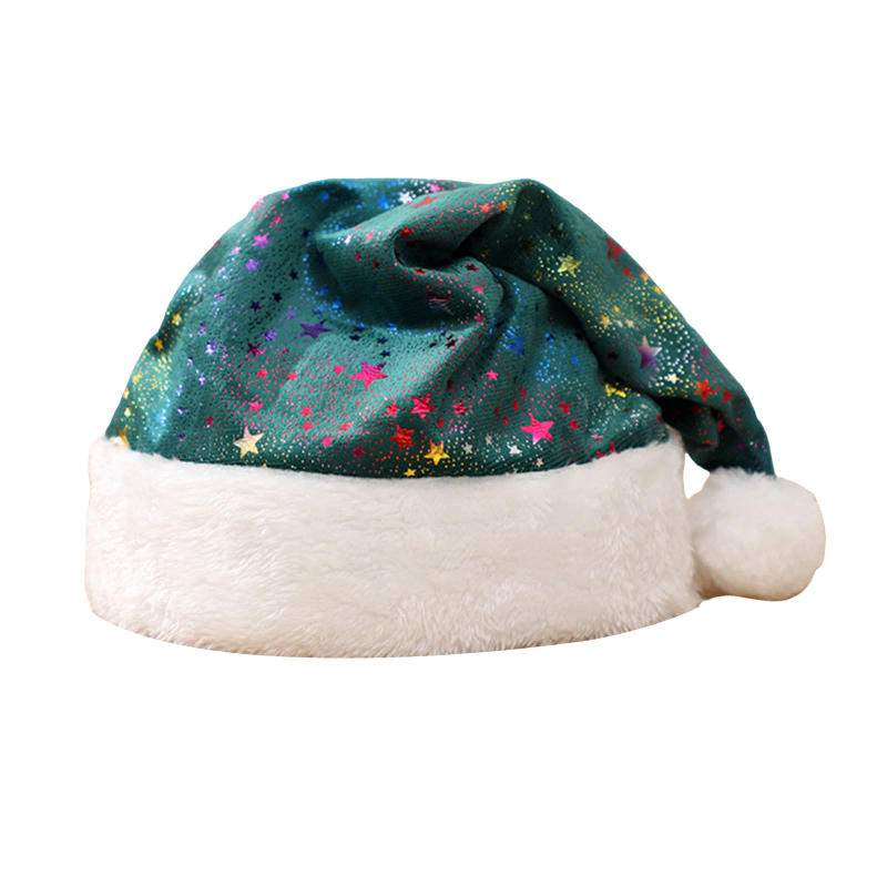 Description Picture 4 of itemChristmas Santa Hat Decoration Colored Adult Hat Christmas Holiday Party Dress Up Event Ornament Christmas Party Decoration
