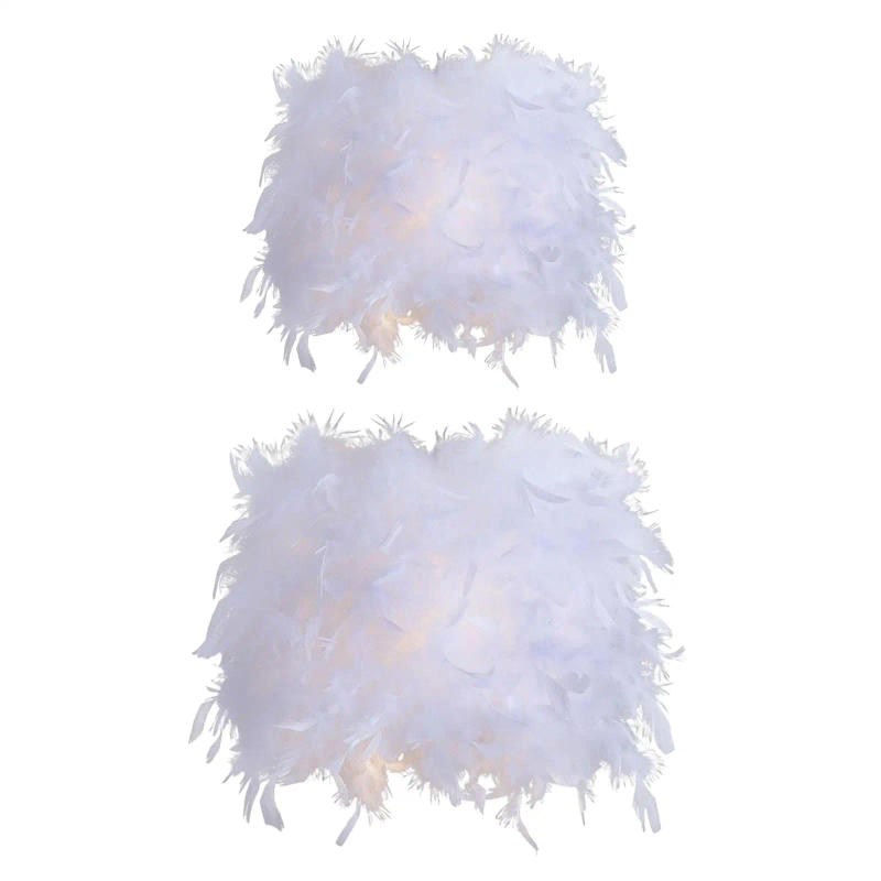 Description Picture 2 of itemFeather Lampshade Decor Desk Lamp Cover Minimalist for Table Lamp and Floor Lamp