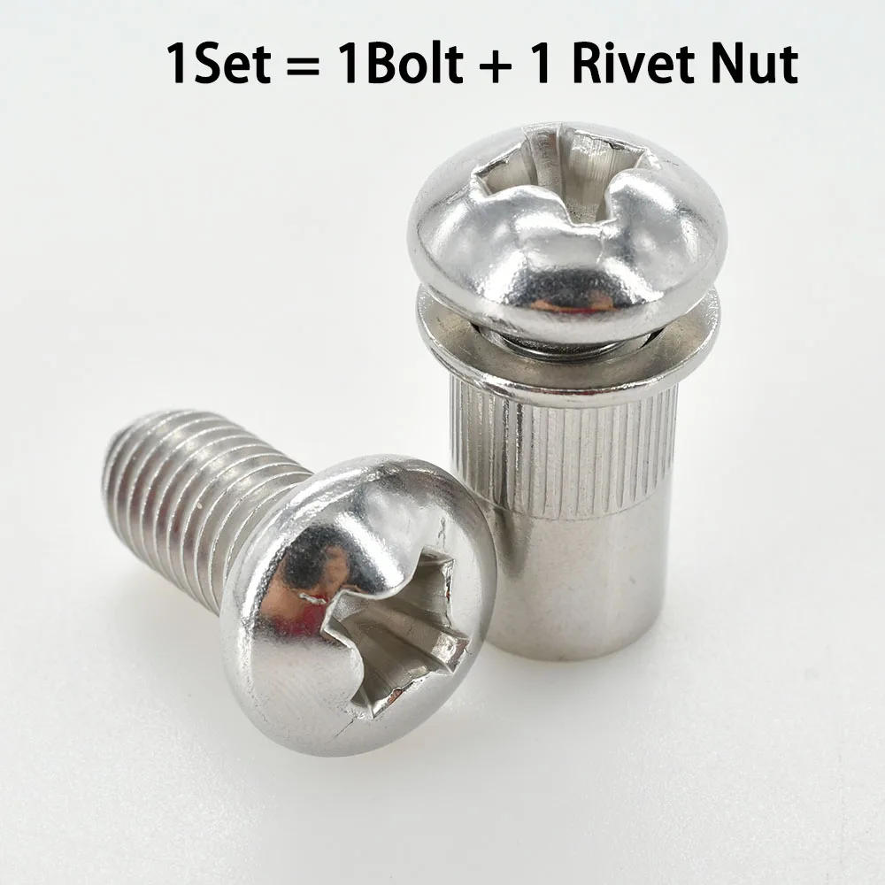 Description Picture 3 of itemThreaded Rivet Nut Screw Bolt Kit M3 M4 M5 M6 M8 M10 M12 304 Stainless Steel Hex Allen Bolts Screws Nuts Insert Set Rivet Nut