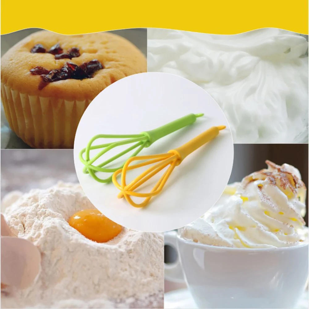 Description Picture 3 of itemEgg Beater Creative Kitchen Baking Tool Household Cream Beater Children's Manual Mini Plastic Egg Beater Food Grade PP Cookware