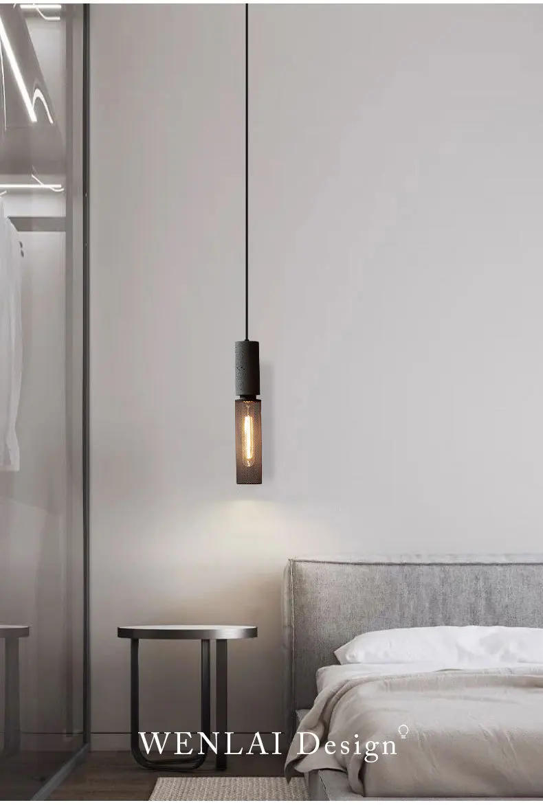 Description Picture 3 of itemRetro Cement Pendant Lights for Cafe Bar Restaurant Vintage American Style Hanging Lamp Ceiling Chandeliers Loft Industrial Deco