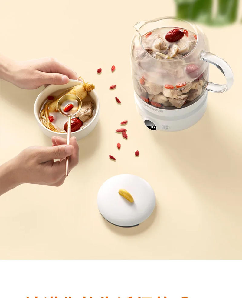 Description Picture 6 of itemMiniature Glass Flower Teapot Health Pot Tea Maker Electric Kettle Cooking Pot Kitchen Appliances