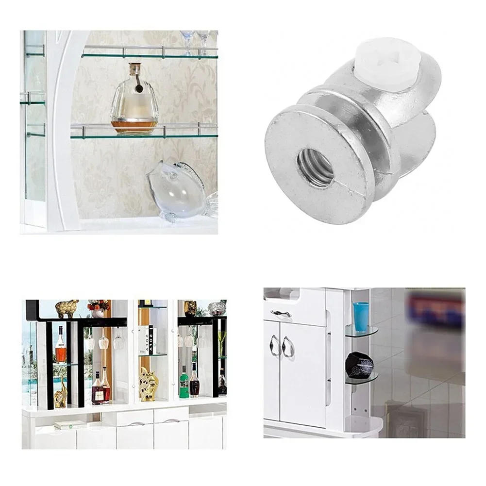 Description Picture 4 of item4pcs Adjustable Shelf Support Clamp Clip For 5mm-8mm Thick Glass Partition Holder Glass Shelf Support Brackets Hardware