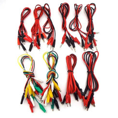 Dual Crocodile Clips Alligator Clip to 4mm Banana Connector Oscilloscope Test Probe Cable for DIY Electric Testing