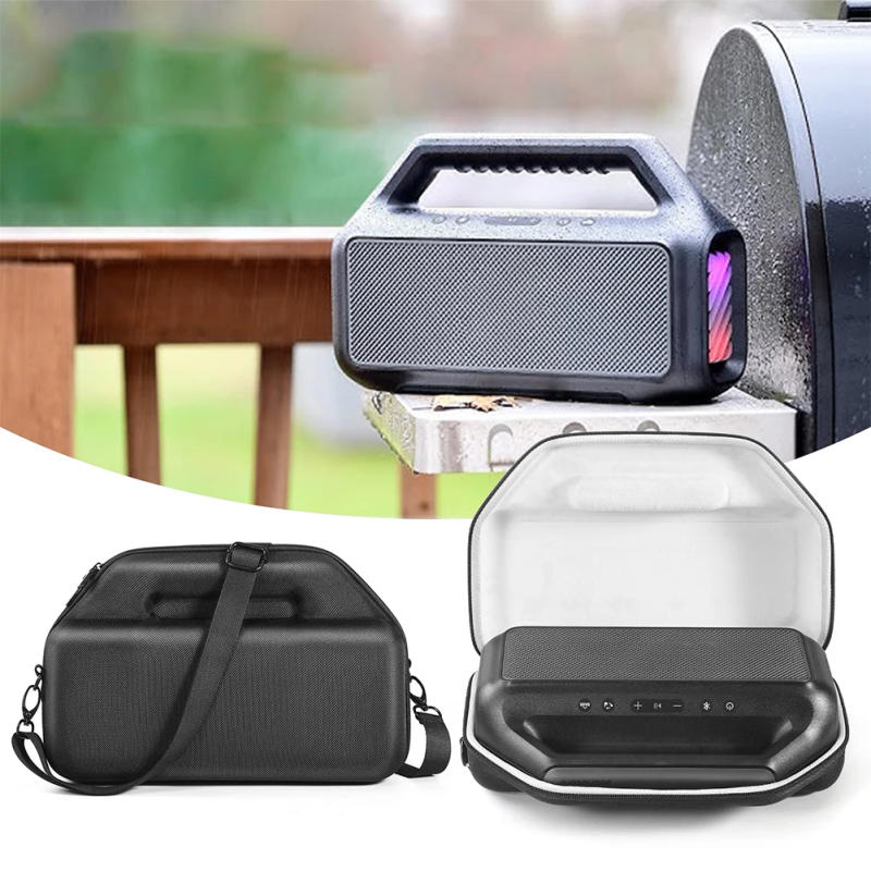 Description Picture 5 of itemFor Anker Soundcore Boom 2 Speaker EVA Hard Carrying Case Waterproof Hard Travel Case Shockproof Portable Storage Shoulder Bag