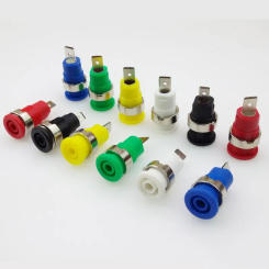 5pcs Insulated Safety 4MM Banana Plug Socket Jack Panel Mount Binding Post Connector Multimeter Socket Banana head Female 32A