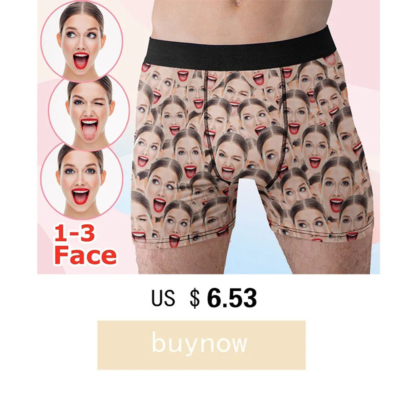 Description Picture 4 of itemPersonality Customized Human Face Men&Women Socks Fun Novelty Design Cat Puppy Pet Photo Couples Custom Happy Socks For Gift