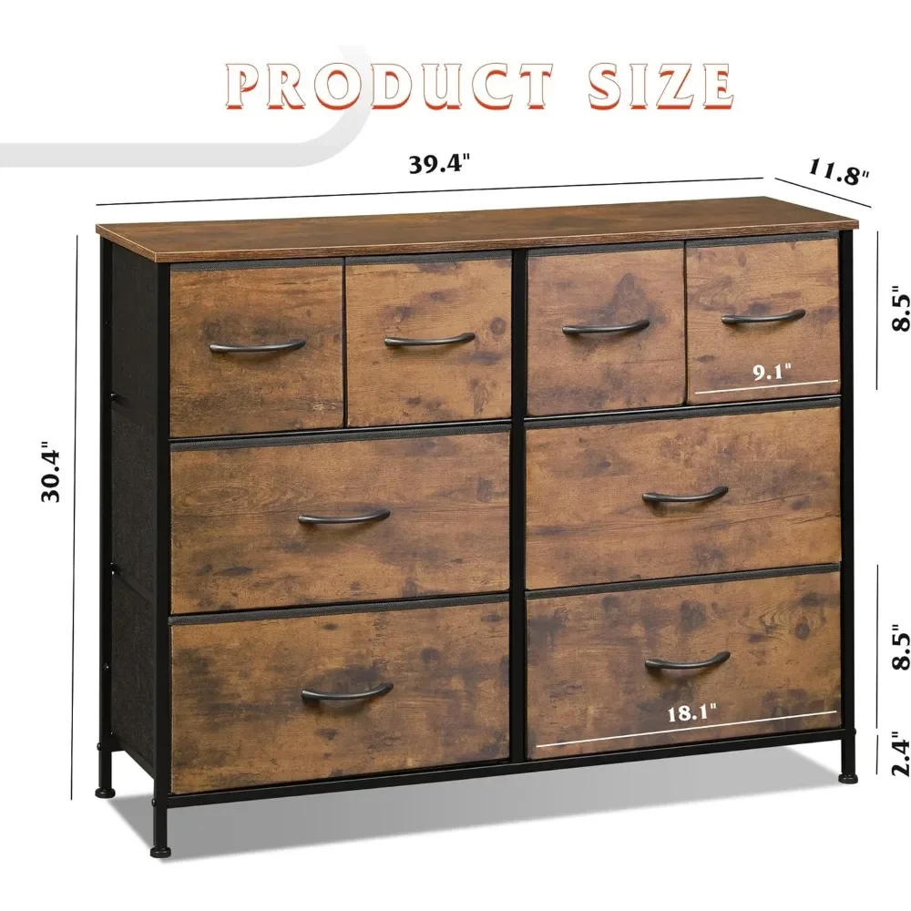 Description Picture 6 of itemDressers for Bedroom Furniture Living Room Chest of Drawers Entryway Bedroom Dresser With 8 Drawers Dressing Table Closet Home