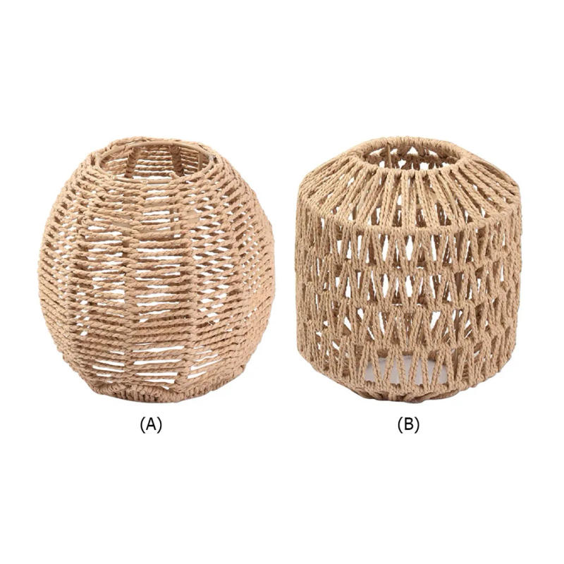 Description Picture 5 of itemSimulated Rattan Lamp Cover Rustic Chandelier Lamp Shade Handmade Woven Lamp Shade for Living Room Bedroom Hotel Restaurant