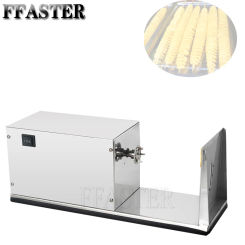 220V Commercial Electric Spiral Potato Slicer- Semi-Automatic Stainless Steel Twist Chips Machine for Snack Bar