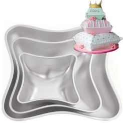 3PCS/SET DIY Baking Tools Cake Mold Aluminum Three-piece Pillow Large Kitchen Patisserie Outils Accessoires Home Bakeware
