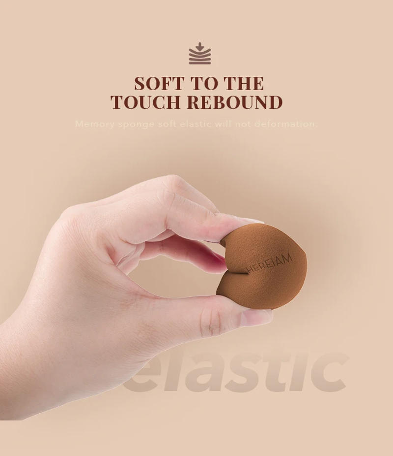 Description Picture 4 of item2-Color Makeup Sponge Professional Puff Beauty Tool With Storage Bag Healthy Latex Soft Wet And Dry Women Cosmetic