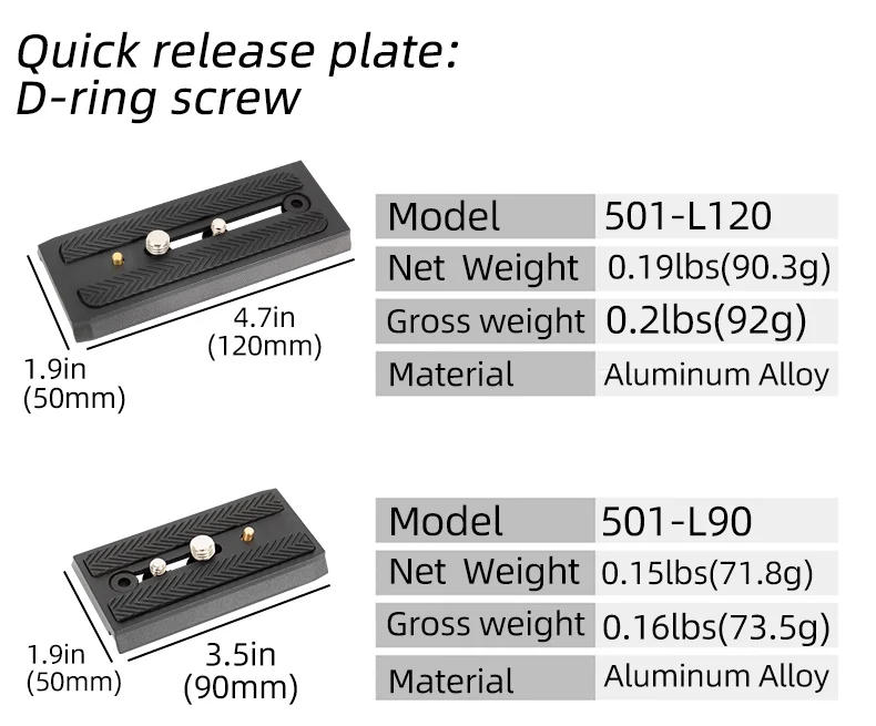 Description Picture 5 of itemManfrotto plate 501-L90A Digital Camera Sliding Quick Release Plate  For Manfrotto Tripod head 501HDV 503HDV 701HDV MH055M0-Q5