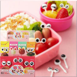 10Pcs/Set Mini Skewers Cute Cartoon Eyes Kawaii Lunch Bento Box Food Fruit Picks Fork Sticks Buffet Sandwich Toppers Decor fork