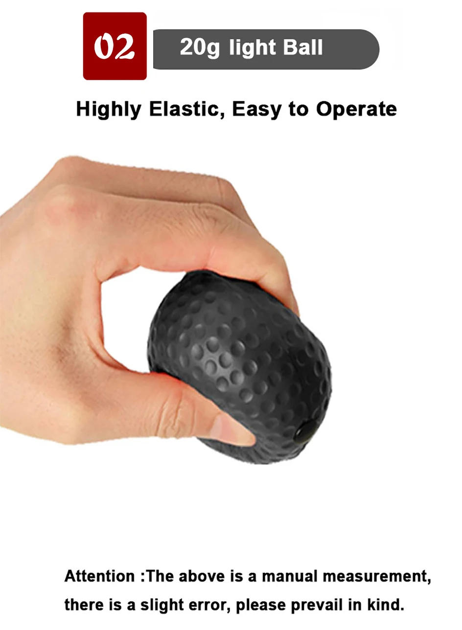 Description Picture 4 of itemMMA Boxing Speed Ball Head-mount PU Punch Ball Sanda Muay Thai Training Hand Eye Reaction Home Sandbag Fitness Boxing Equipment
